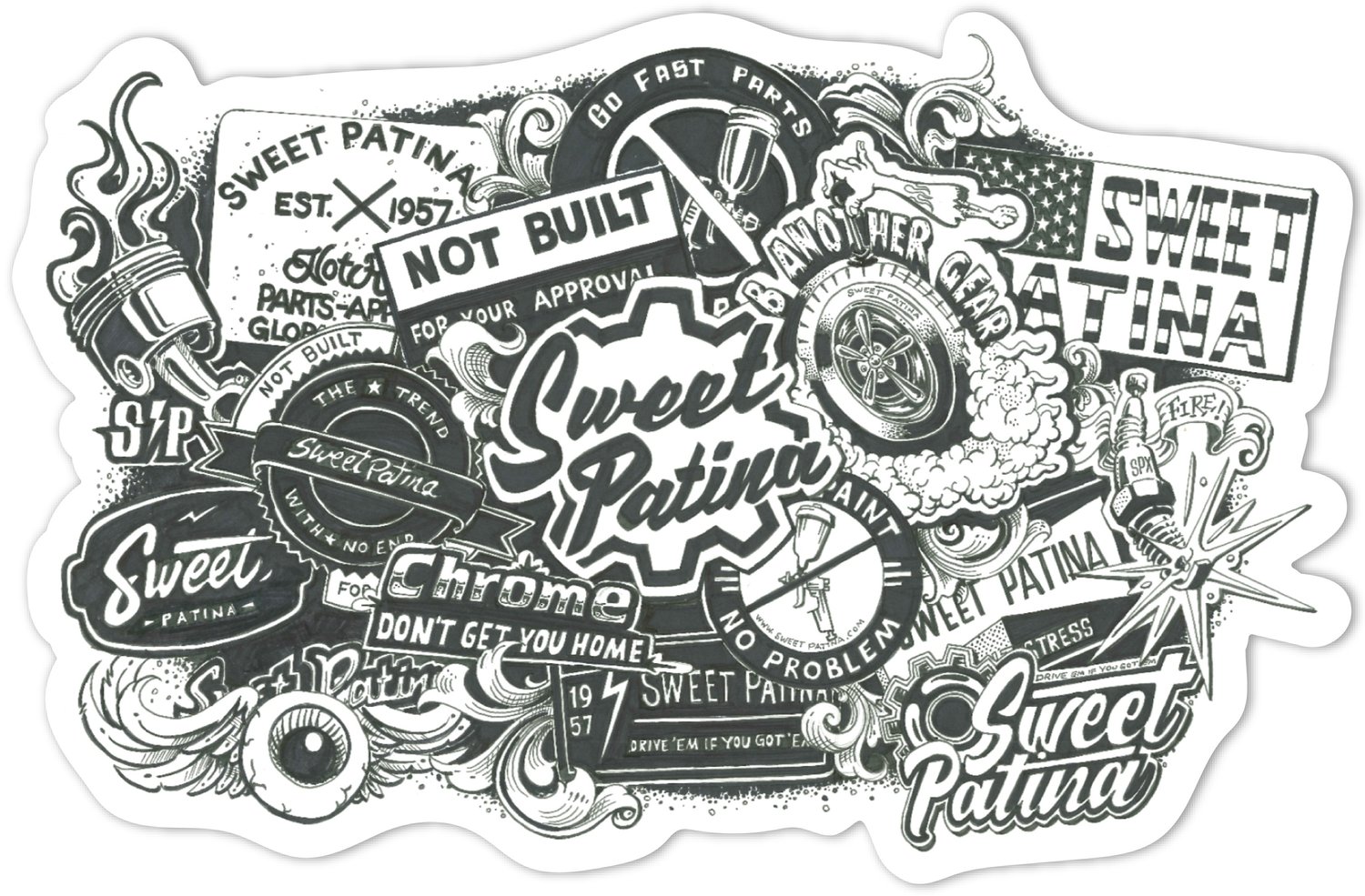 Image of Sharpie Collage Sticker