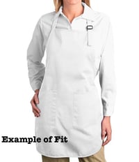 Image 7 of 100% Cotton Adult Pocket Apron in Cool Muted Spiral Ice Dye