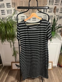 Image 1 of stripe tee shirt dress 