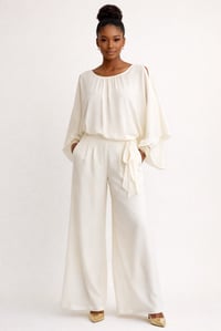 Image 1 of Sheer Slit Sleeve Blouse