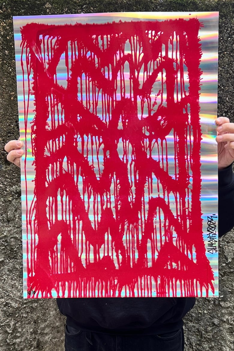 Image of RED IRIDESCENT PRINT