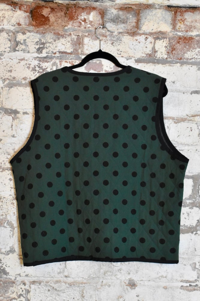 Image of Green / black Polka dot gilet 