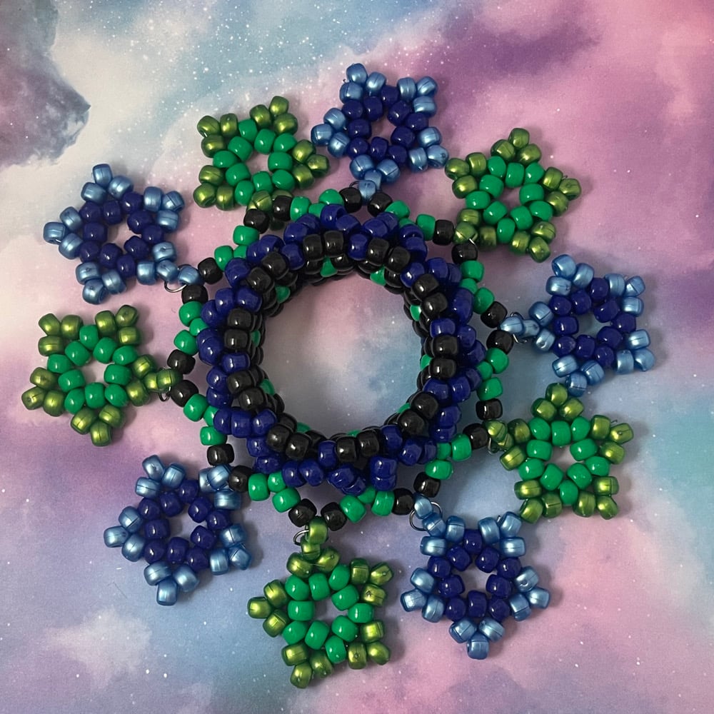 Image of Stars UFO Kandi Cuff Bracelet