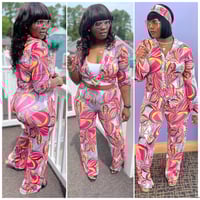 Pink sheer vacation 2 piece set 