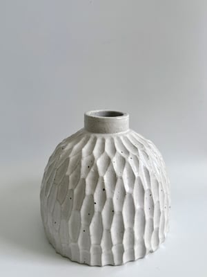 Image of Carved white vase 