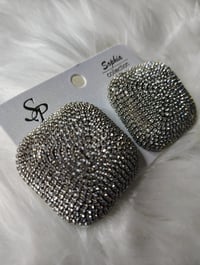Image 2 of SILVER SQUARE EARRINGS  copy