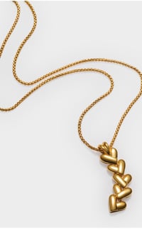 Image 3 of Katie Loxton Heart Link Waterproof Gold Necklace