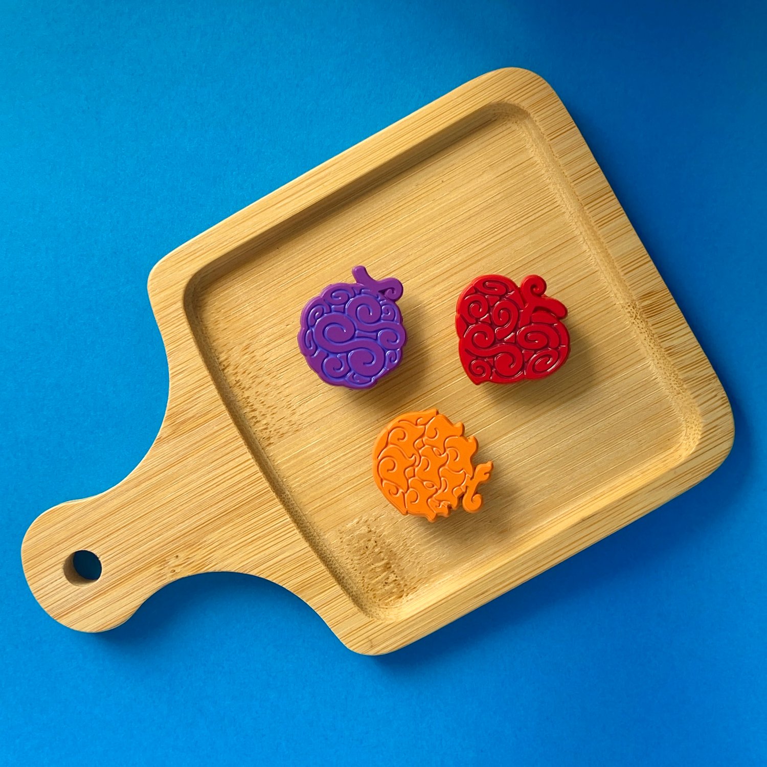 SET OF 3 FRUIT GUMMY PINS 