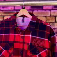 Image 2 of Extreme Culture® - (X LARGE) Fleeced Flannel Red