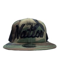Image 1 of Only One Nation New Era camo trucker 