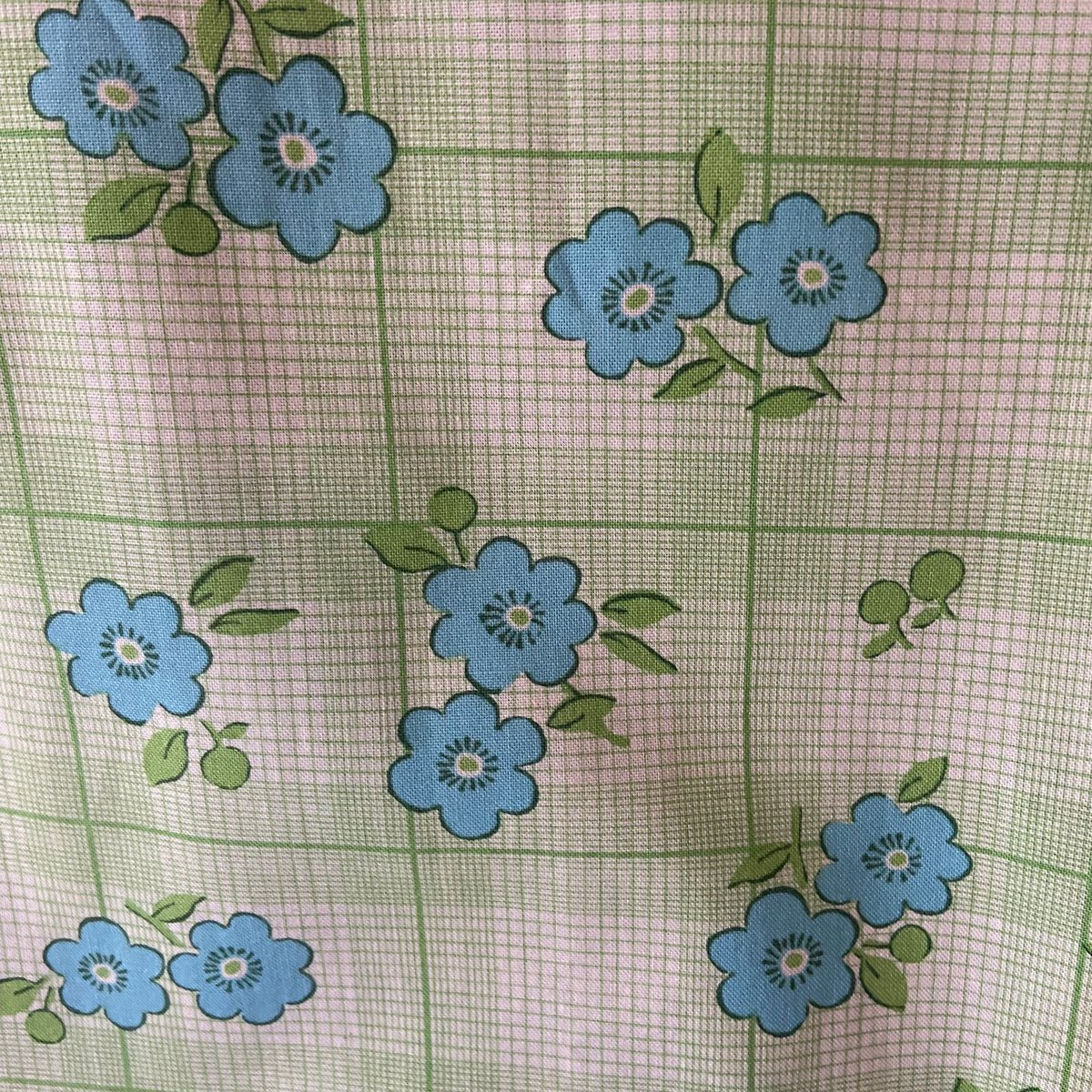 Image of Little Reversible Dress Blue Cord and Vintage Picnic