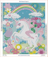 Image 3 of Fluff - Unicorn Full Size Diamond Painting by Miss Fluff