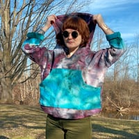 Image 5 of Black Cherry & Teal Pullover Hoodie