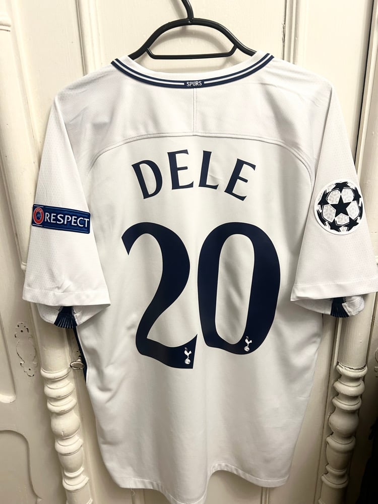 Image of Tottenham Hotspur “DELE 20” 2017/18 Home Shirt + UCL patches (L)