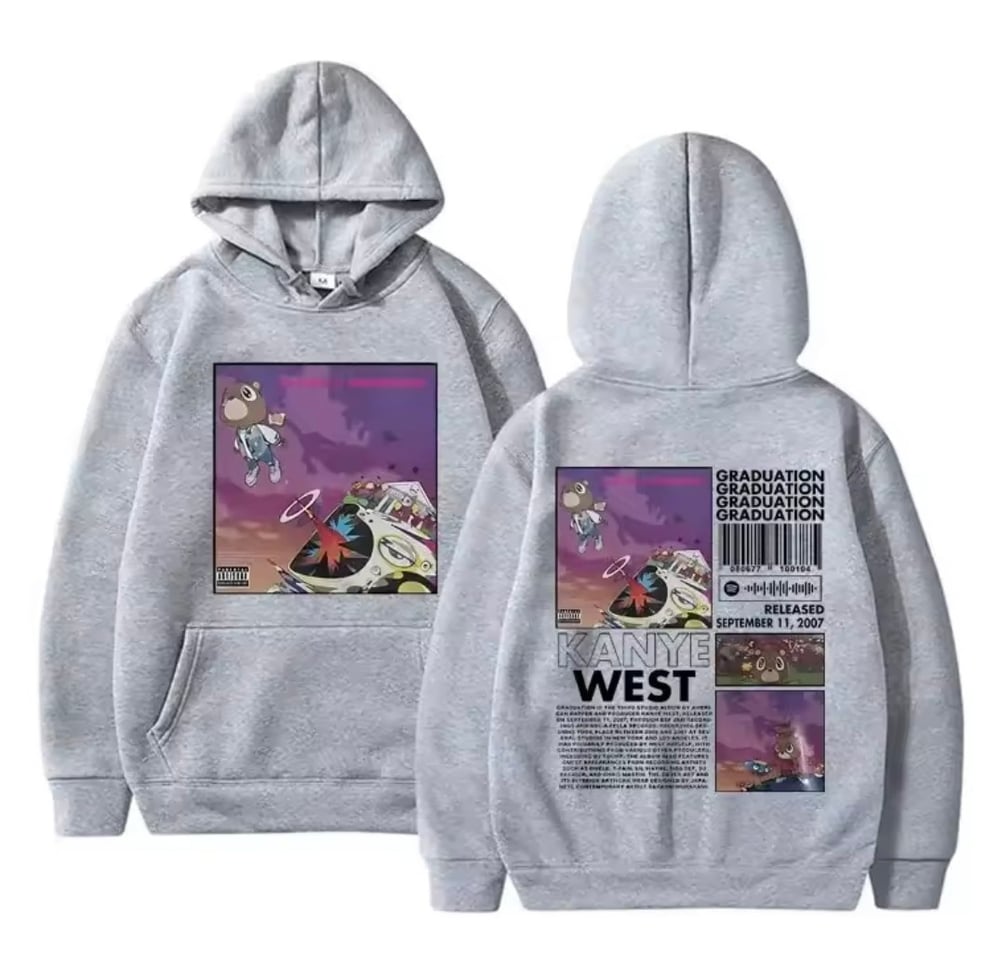 Image of Kanye west gray graduation album hoodie