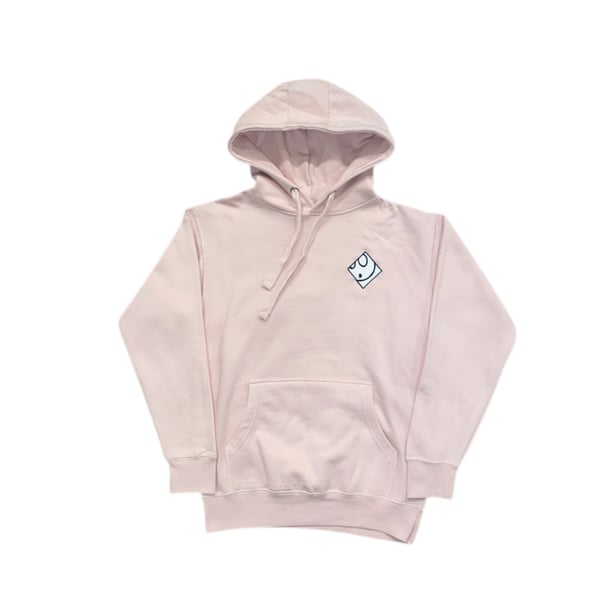 Image of Ghost Stitch Hoodie in Light Pink/White/Black