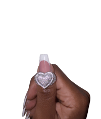 Image 1 of Blinged Out Heart Ring