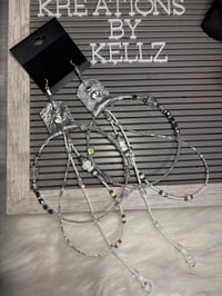 Image 1 of Sparkle Clutch Large Hoops