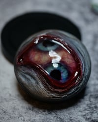 Image 14 of Custom Swappable Phone Grip for smartphones, double iris, reflective pupil, glow in the dark