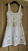 Champagne Sequin star & Moon embellished dress