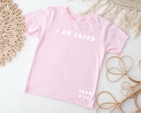Image 1 of Christian Kids T-Shirt or Hoodie “I Am Loved” with John 3:16