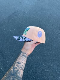 Image 3 of LAVENDER BRIM MULTI TONE BUFFALO BISONS CUSTOM FITTED CAP