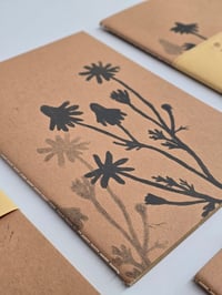 Image 9 of Notebook recycled kraft paper • A5 A6 linocut print