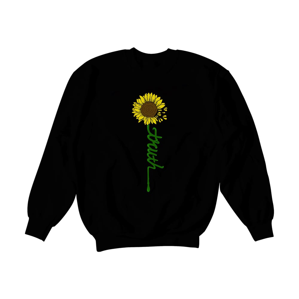 "Sunflower" T Crewneck | Black/Green/Brown/Yellow