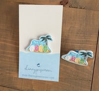 Image 1 of Yarn Island Enamel Pin