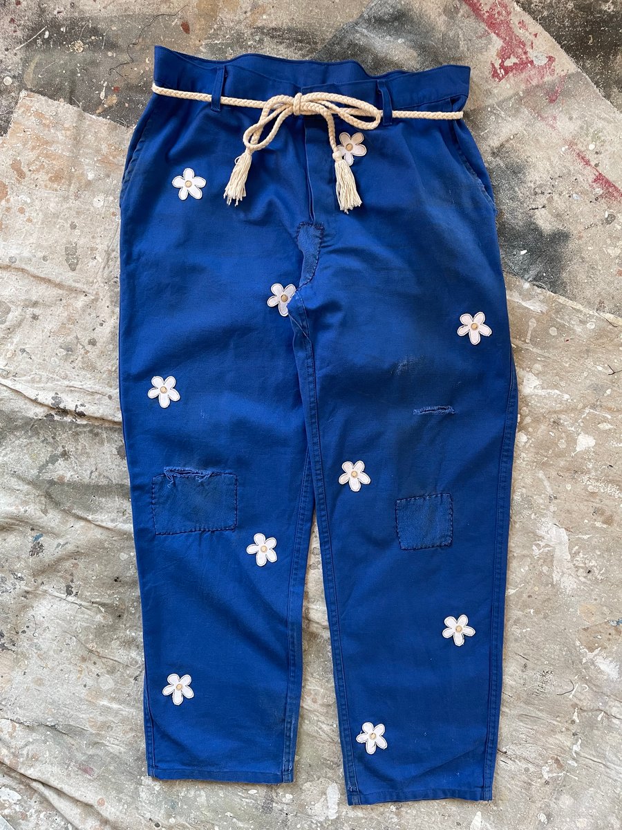 Image of Patchwork French chore pant