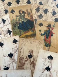 Image 8 of Jeu 52 de cartes très rares et anciennes, dite Jeanne Hachette ou Roi des Ribauds, 1860! 