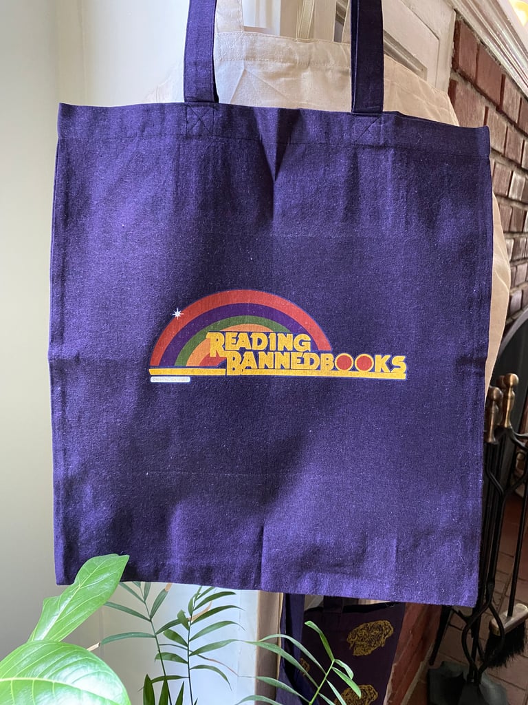 Reading Banned Books Tote Bag Image 2