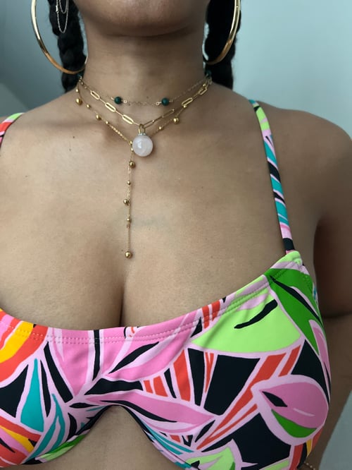 Image of CRIS • Crystal Ball Choker Rose Quartz 