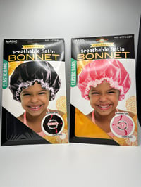 Image 1 of Kids bonnets /detangler, hair brushes ,thread and needle weave combo /product wristband