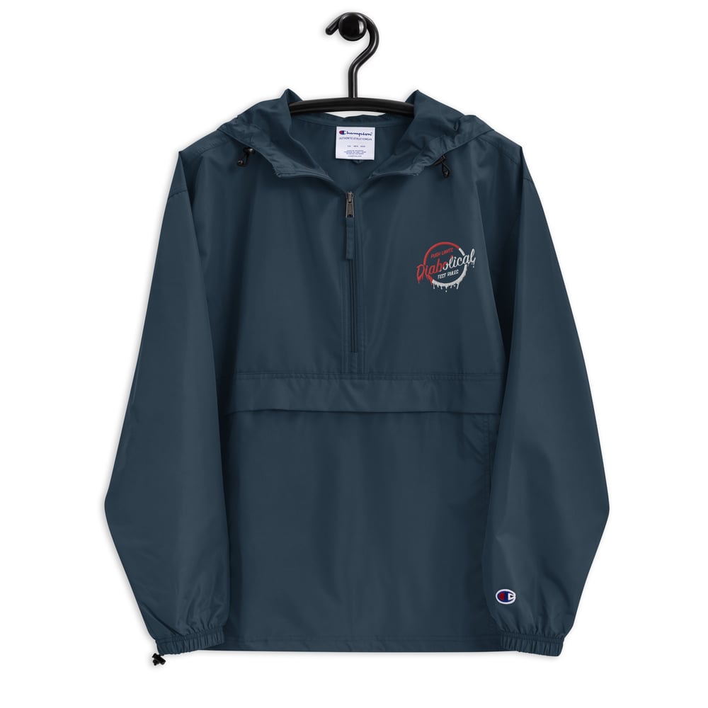 Diabolical "Drip" Logo embroidered Champion Packable Jacket