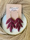 BURGUNDY ALEXA CLAY EARRINGS