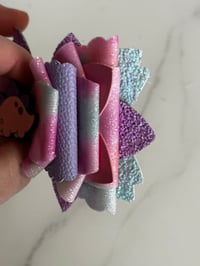 Image 9 of Warm Serene Brushstrokes Dinosaur Tumbler Accessory Set | Bow, Straw Bauble & Bracelets