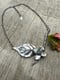 Image of Dogwood Flower Leaf Branch Necklace Handmade Chain
