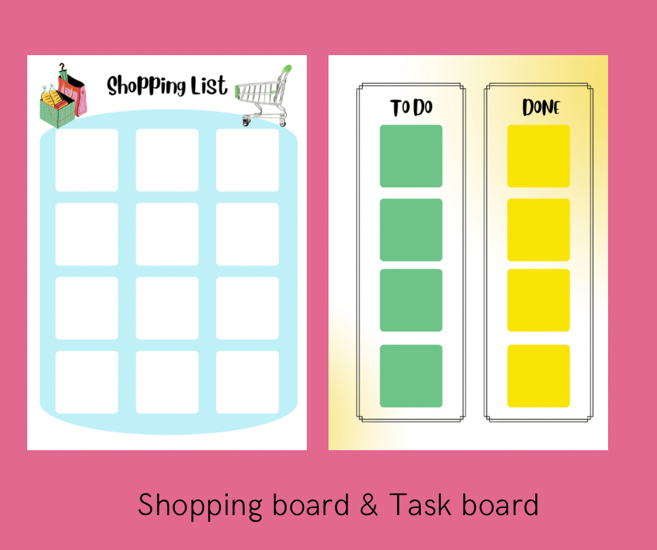 Task & shopping list boards set