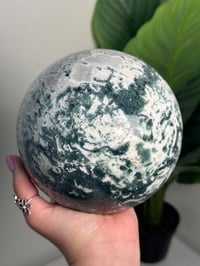 Image 3 of XL MOSS AGATE SPHERE -INDIA- B