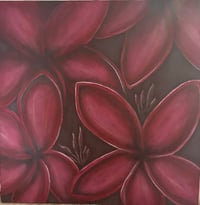 Plum Frangipani Painting 