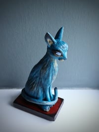 Image 5 of 'Mothlight' Paperclay Cat Sculpture