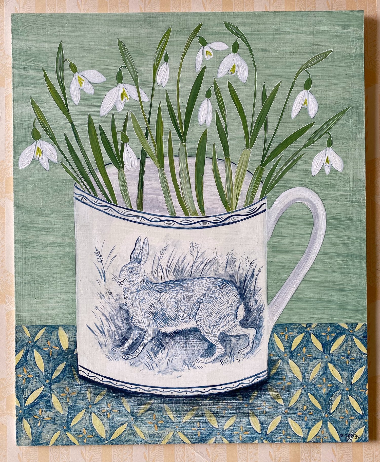 Image of Winter Hare and Snowdrops
