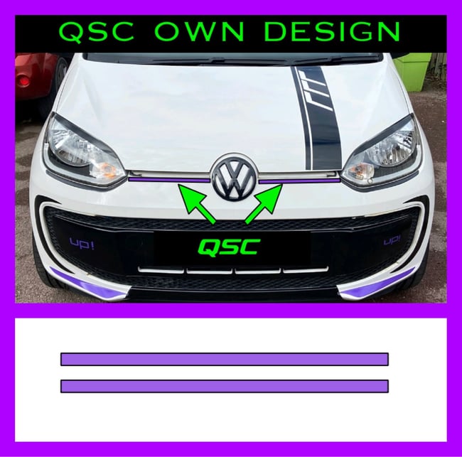 X2 Vw Up! Front Grill Effect Strip Stickers 