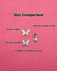 Image 2 of 18k Gold Classic Dream Butterfly Tooth Charm