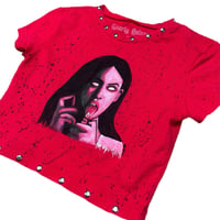 Image 4 of “JENNIFERS BODY #2” Custom Hand Painted Baby Tee SMALL
