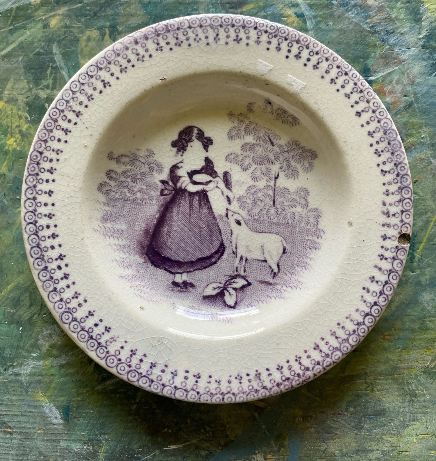 Image of Miniature plate painting (A)