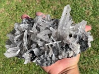 Image 13 of Laser Quartz Cluster In A Bed Of Hematite #1967