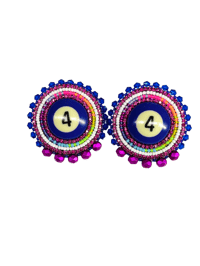 Image 1 of #4 Billard Ball Earrings 