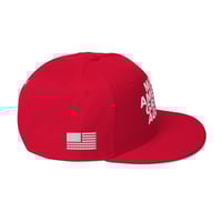 Image 3 of Red MAGA Cap, Make America Great Again, Trump 47, USA Flag Snapback Hat